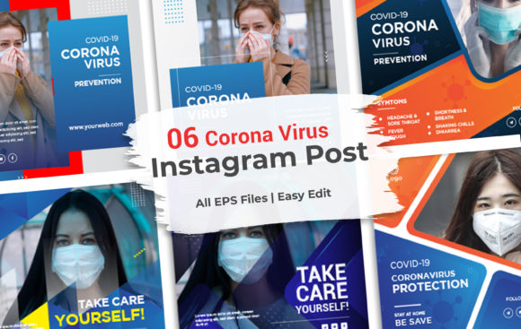 06 Corona Virus Insta Post Templets: A Simple Solution for Professional Social Media Engagement