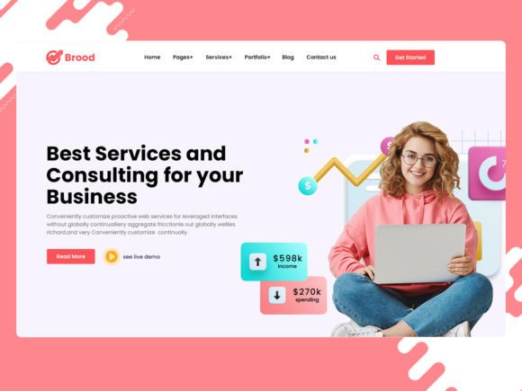 Business Consulting Hero Header: A Clean, Mobile-First Template for Modern Web Design