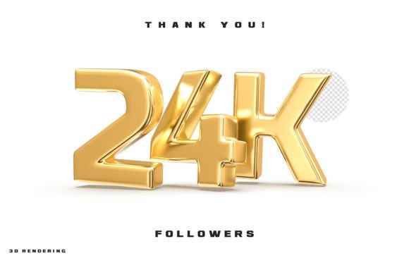 Evaluating the Thank You Followers 24 3D Render for Social Media Engagement
