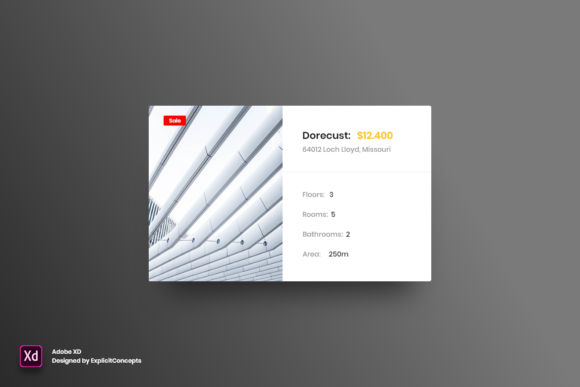 Real Estate Units - Adobe XD Mockups