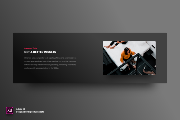 Split Content Section Adobe XD
