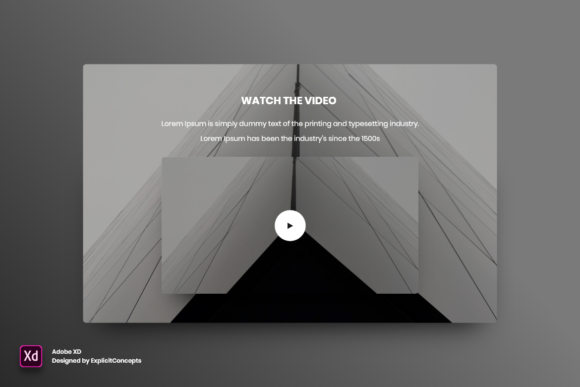 Streamline UI Design with Video Section Vol 04
